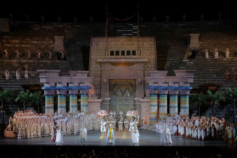 &quot;Aida&quot;, regia Gianfranco de Bosio. Foto Ennevi/Fondazione Arena di Verona