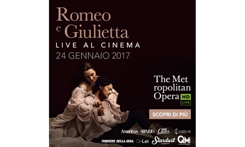 Vittorio Grigolo e Diana Damrau: cast stellare per la nuova produzione di &quot;Romeo e Giulietta&quot;, dal Metropolitan di New York nei cinema italiani solo Martedì 24 gennaio ore 20.00