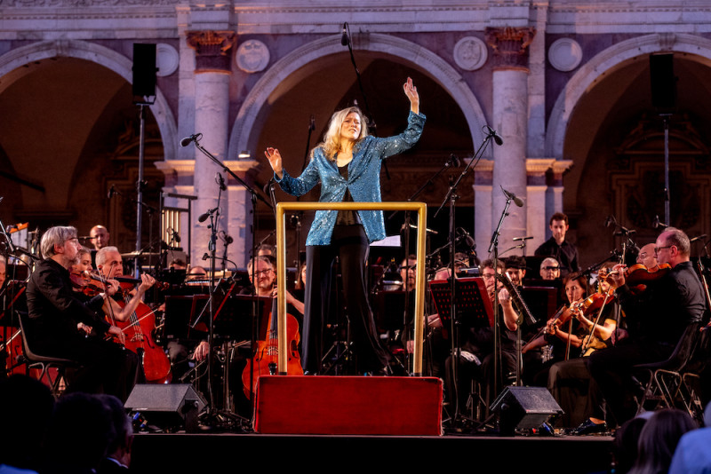 Barbara Hannigan in &quot;Girl Crazy. Concerto finale&quot;. Foto Andrea Veroni