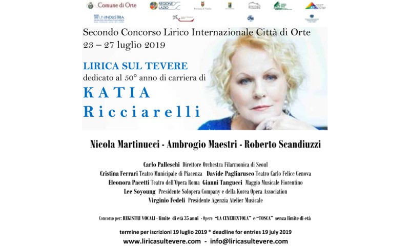 &quot;LIRICA SUL TEVERE&quot; - Secondo Concorso Lirico Internazionale, Città di Orte: 23 - 27 Luglio 2019